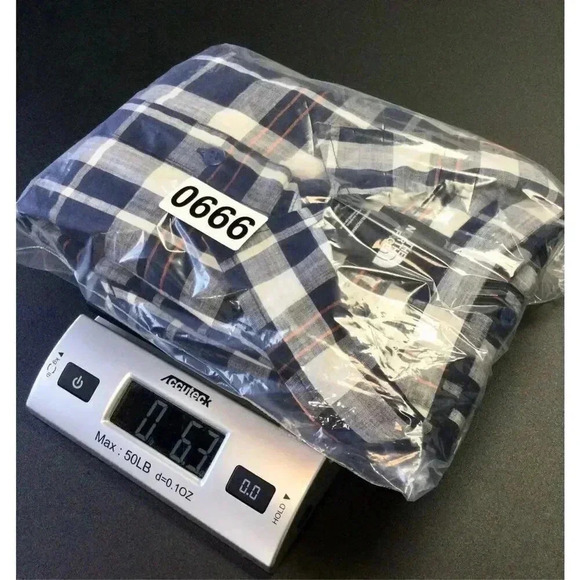 The North Face Mens Navy Blue Plaid Short Sleeve Button-Down Shirt Size Medium - Picture 11 of 12